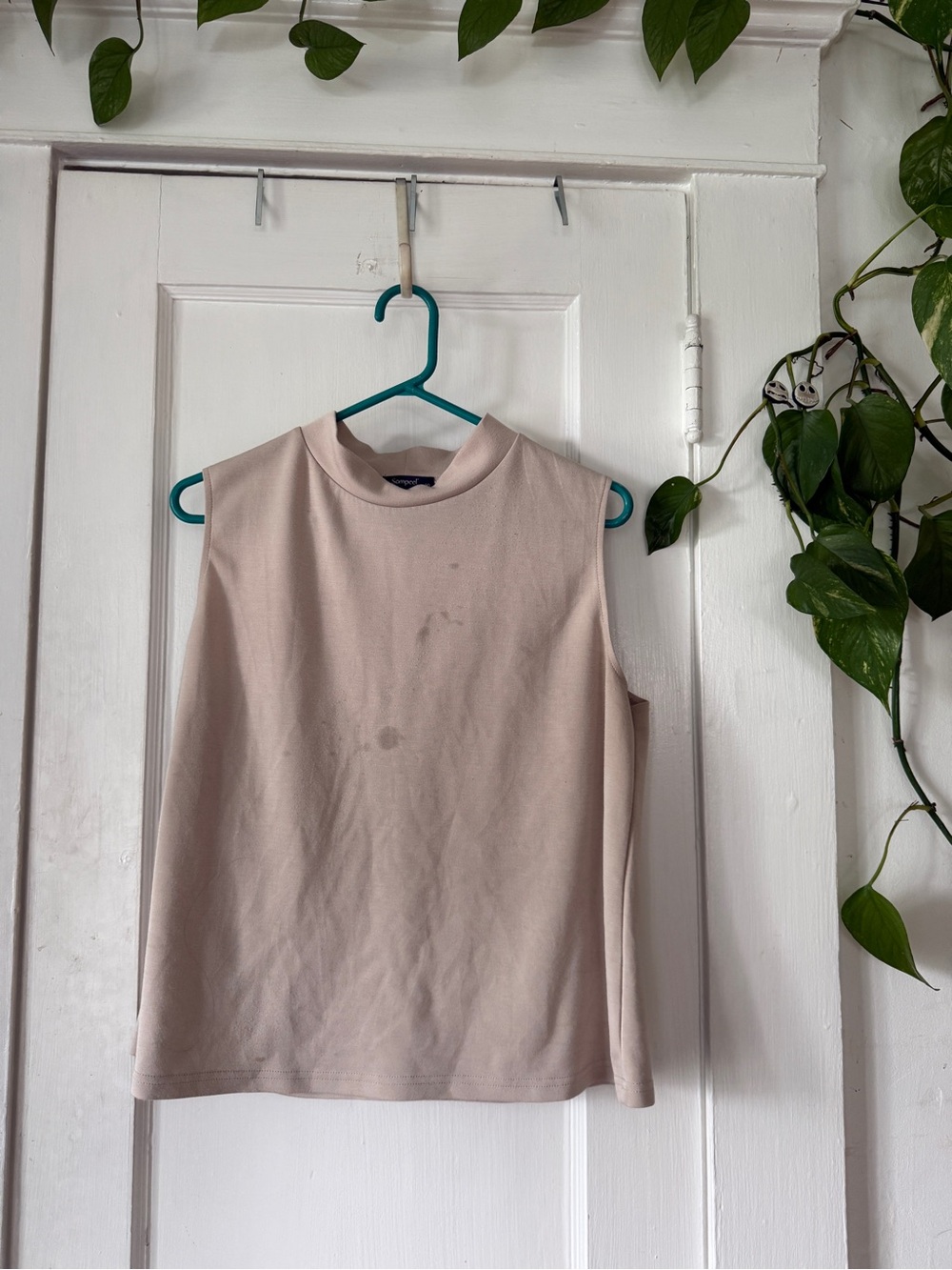 Sampeel size XL Sleeveless Crewneck Top - Neutral Beige